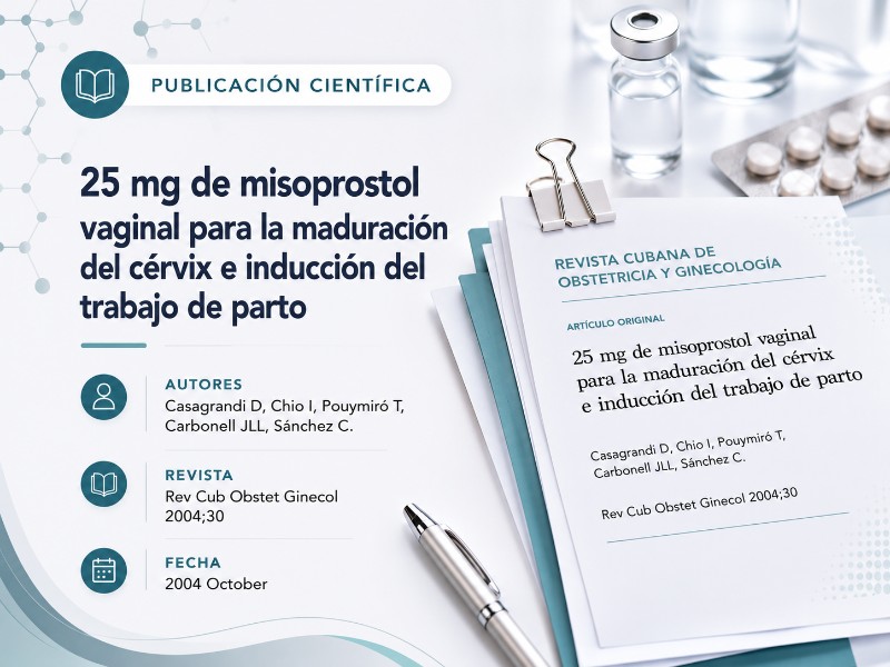 25mg misoprostol vaginal maduracion cervix