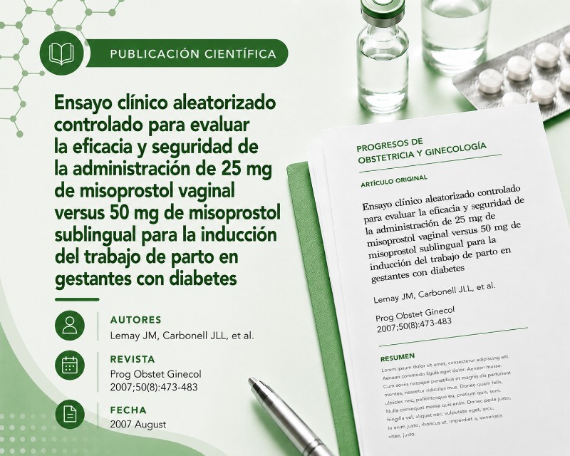 Evaluar eficacia seguridad administración 25mg misoprostol