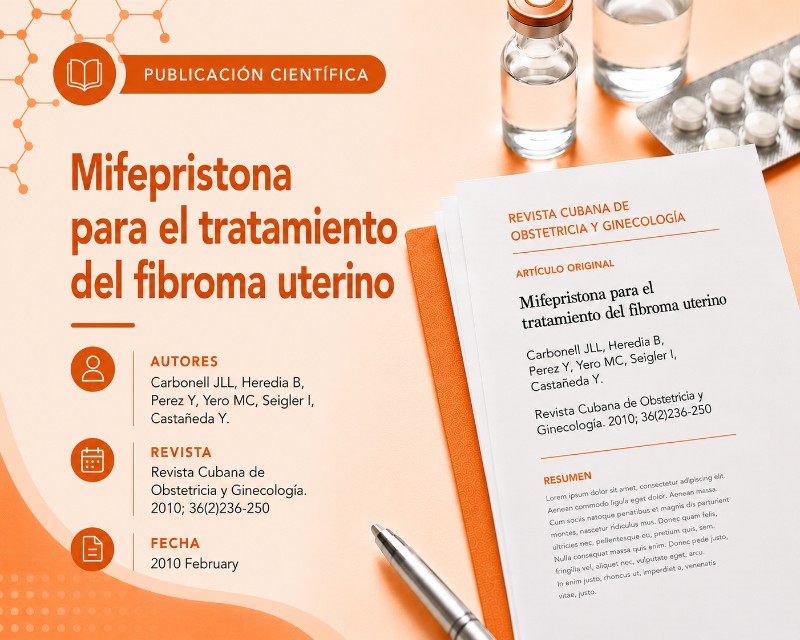 Mifepristona tratamiento fibroma uterino
