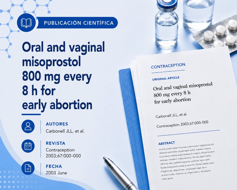 Oral vaginal misoprostol 800mg