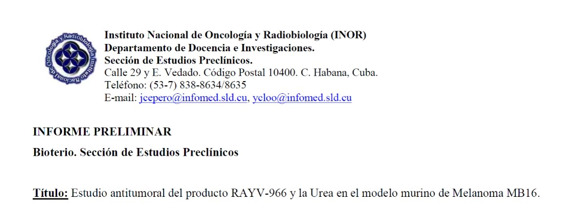 Informe preliminar